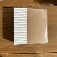 Álbum tamanho snap - listrado marrom claro - Criar - Papelaria e Scrapbook