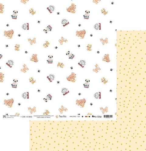 Folha para Scrapbook - My Memories Crafts - Coleção Meus Pets - MMCMP2-04 - Criar - Papelaria e Scrapbook