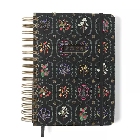 Agenda Planner Wire-o 2026 Jardim Diária A5 Preto - Cicero - comprar online