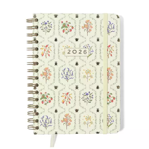 Agenda Planner Wire-o 2026 Jardim Semanal Anotações A5 Off White - Cicero - comprar online