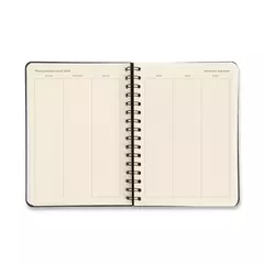 Imagem do Agenda Planner Wire-o 2026 Jardim Semanal Anotações A5 Off White - Cicero