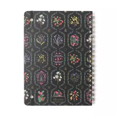 Caderno Espiral Jardim Pautado 17x24 Preto 1 Matéria 80 fls - Cicero