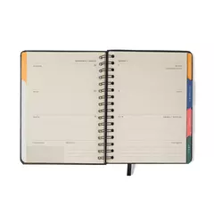 Agenda Planner Wire-o 2026 Praia Semanal Notas c/ Divisórias A5 Cachorros - Cicero na internet
