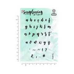 Carimbo Alfabeto Brush Lettering Minúsculo - Scraplooving C66