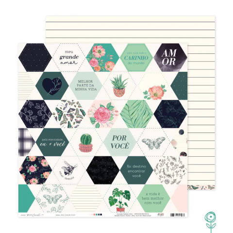 Papel Meu Grande Amor - Coleção Nosso Encanto | JuJu Scrapbook