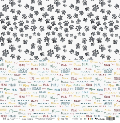 Papel Vegetal para Scrapbook - My Memories Crafts - Coleção Meus Pets - MMCMP2-09 - comprar online
