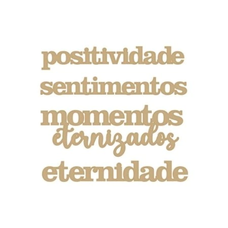 Aplique MDF - Positividades - Coleção Doce Maria - Decore Crafts - 0233