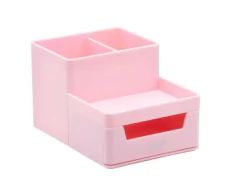 Organizador de Mesa com Gaveta - Rosa Pastel - BRW - OR5043