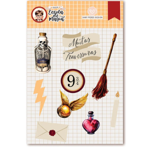 Adesivo Resinado - Coleção Escola de Magia - Dany Peres - DP-EM-19A