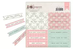 Homemade Christmas - Cartela de tirinhas estampadas adesivadas Frases - Dany Peres