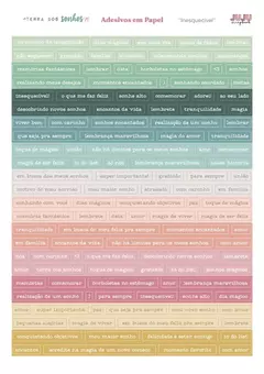 Adesivos em papel Inesquecível - Coleção Terra dos Sonhos I Juju Scrapbook