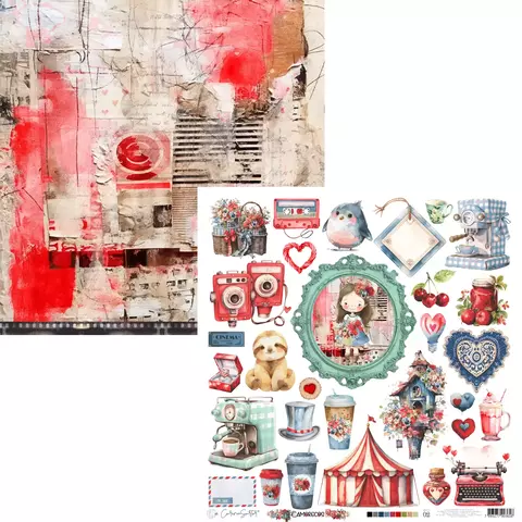 Papel Para Scrapbook 240G Coleção Amorecos - Carina Sartor - AMO02