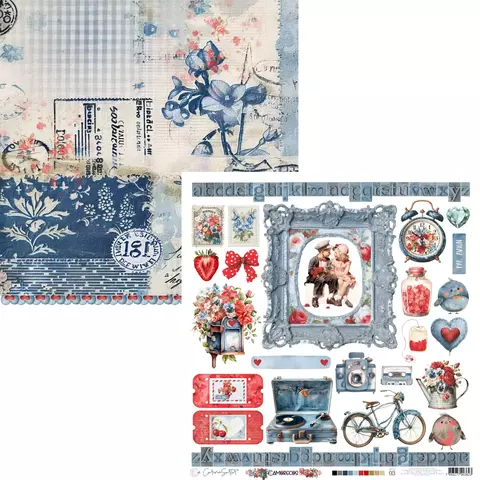 Papel Para Scrapbook 240G Coleção Amorecos - Carina Sartor - AMO03