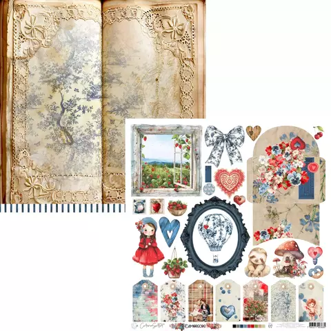 Papel Para Scrapbook 240G Coleção Amorecos - Carina Sartor - AMO07