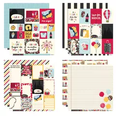 Kit 12 Folhas + Adesivo - Parque de Diversões 2 - Lemon Scrapbook - Criar - Papelaria e Scrapbook