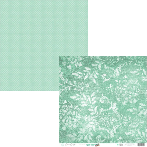 Papel de Scrapbook - Coleção MIX TAPE – Básico VERDE- Carina Sartor – BASE105