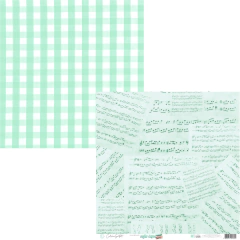 Papel de Scrapbook - Coleção MIX TAPE – Básico VERDE- Carina Sartor – BASE108