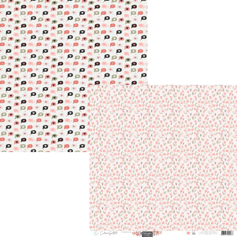 Folha para Scrapbook - Básico Rose - Coleção For You - Carina Sartor - BASE80