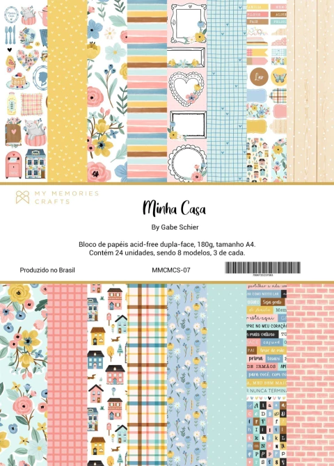 Coleção Minha Casa - Bloco A4 - My Memories Crafts- MMCMCS-07