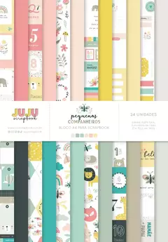 Bloco A4 para Scrapbook - Coleção Pequenos Companheiros | JuJu Scrapbook