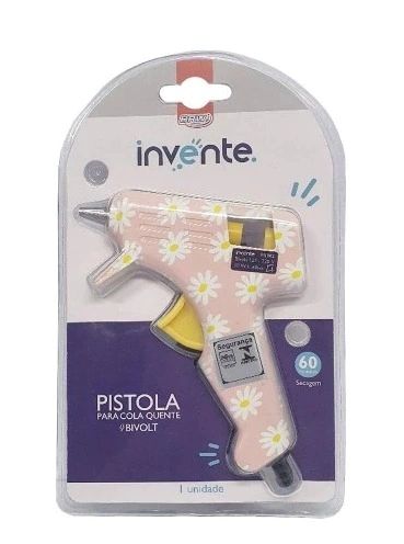 Pistola Para Cola Quente Pequena - Floral - BRW - PI1002