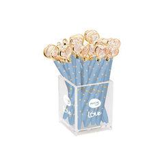 Caneta Coração Diamante - Air Blue - Escrita Preta - Molin - 01349