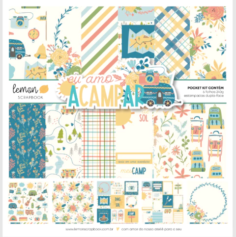 Pocket Kit 6 Folhas | Eu Amo Acampar - Lemon