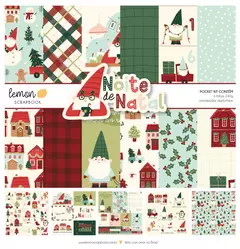 Pocket KIT 6 Folhas - Coleção Noite de Natal - Lemon Scrapbook