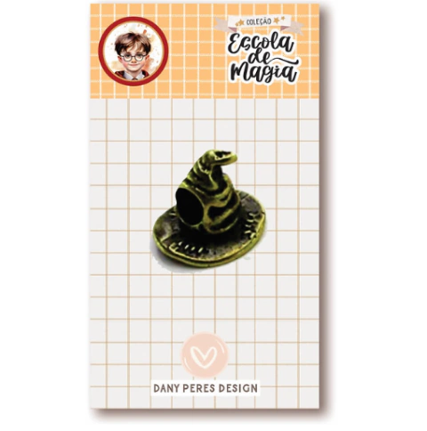 Aplique de Metal - Chapéu Seletor - Coleção Escola de Magia - Dany Peres - DP-EM-15A