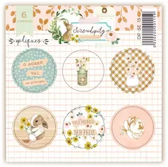 Chipboard - Coleção Serendipity - Círculos Estampados - Dany Peres