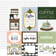Folha para Scrapbook - Echo Park - Coleção Coffee And Friends - Journaling Cards - CF230008