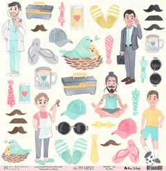 Folha para Scrapbook - My Memories - Coleção My Family - MMCMF-02