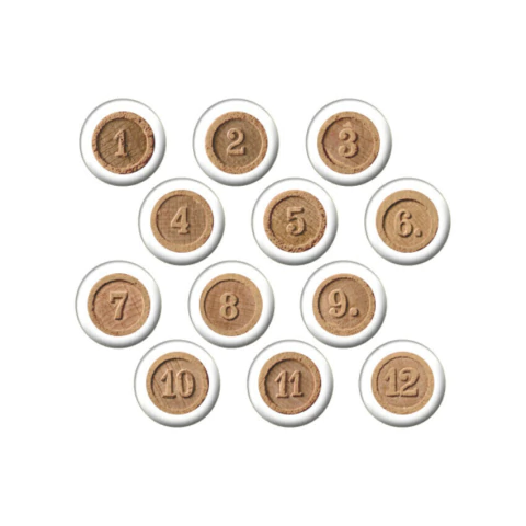 Coleção Le Petit Poa - Bottons Meses - 12 bottons - LEP06 - comprar online