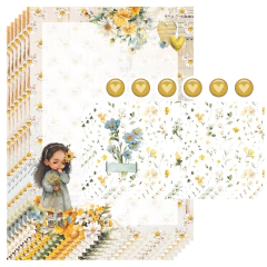 Kit Papel de Cartas – Coleção COZY - 15 peças – Carina Sartor - COZ12