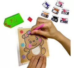 Kit pintura diamante com Moldura - Diamond Painting - Modelos Variados - loja online