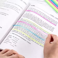 Cartela com 160 Fitas Marca Texto Transparentes na internet