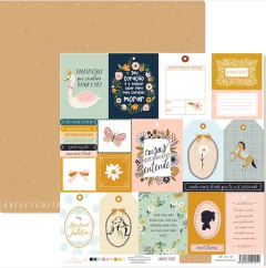 Folha para Scrapbook - Coleção Dolce Vita - Folha Memórias de Família - Dany Peres - DP-DV-05