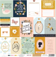 Folha para Scrapbook - Coleção Dolce Vita - Folha Memórias de Família - Dany Peres - DP-DV-05 - comprar online