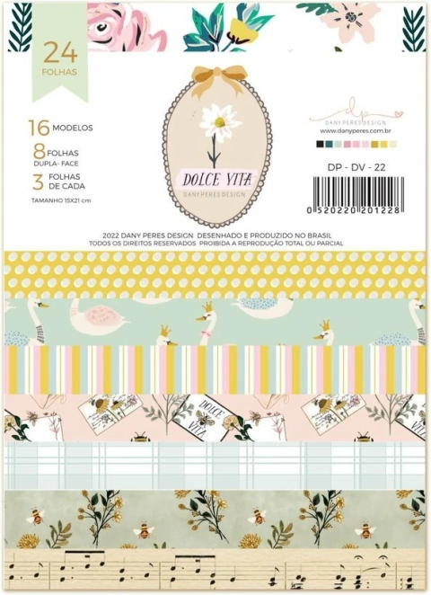 Bloco 15 x 21 cm - Coleção Dolce Vita - Dany Peres - DP-DV-22