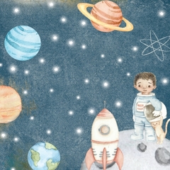 Folha para Scrapbook - Dany Peres Design - Coleção Pequenos Desbravadores - Mapa da Lua (DP-PD-02)