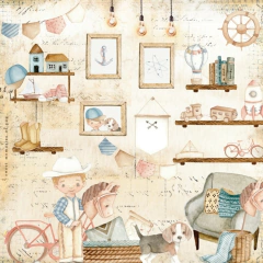 Folha para Scrapbook - Dany Peres Design - Coleção Pequenos Desbravadores - Mundo da Imaginação (DP-PD-04)