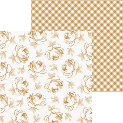 Folhas para Scrapbook - Dany Peres - Coleção Serendipity - Carimbo Flores - DP-SE-05