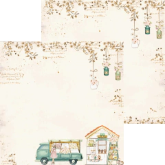 Folhas para Scrapbook - Dany Peres - Coleção Serendipity - Casa das Flores - DP-SE-07