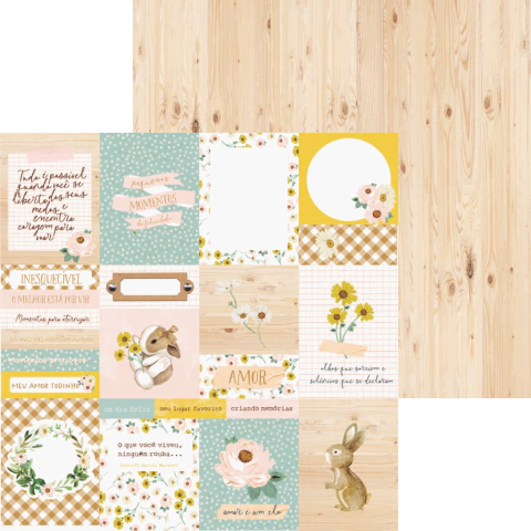 Folhas para Scrapbook - Dany Peres - Coleção Serendipity - Cards Campestres - DP-SE-08