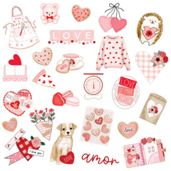 Folhas para Scrapbook - Dany Peres - Coleção Sweet Love DP-SL-02 Surpresinhas