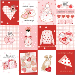 Folhas para Scrapbook - Dany Peres - Coleção Sweet Love DP-SL-04 Mensagem pra Você