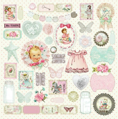 Folhas para Scrapbook - Dany Peres - Coleção Doces Lembranças - Pequenas Lembranças - DP-DL-02 - comprar online