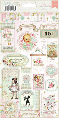 Chipboard Estampado Adesivado - Coleção Doces Lembranças- Dany Peres - DP-DL-13