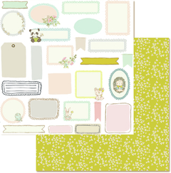 Folhas para Scrapbook - Dany Peres - Nat&Noel Peek a boo - Folha Painel de Recados - DP-NAT-07