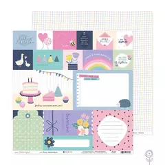 Papel para Scrapbook Feliz Aniversário - Coleção Doce Alegria I Juju Scrapbook - comprar online